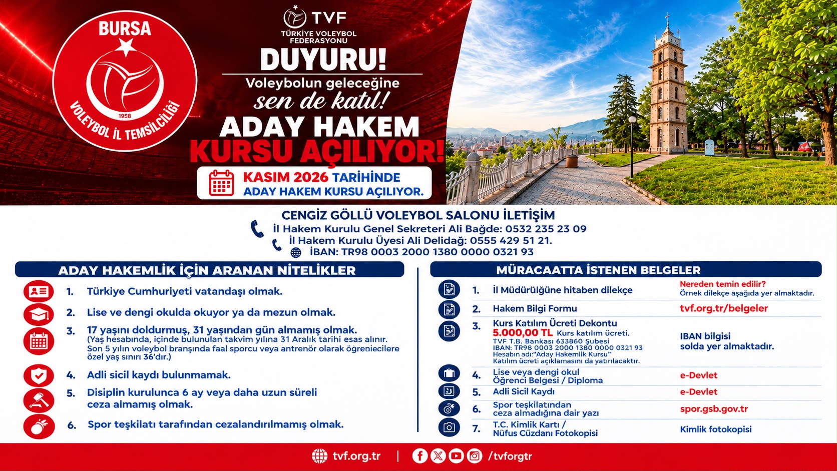 Voleybol Aday Hakem Kursu Açılıyor